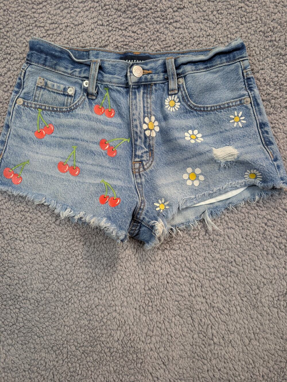 Aeropostale Cut Off Shorts Women's Size 4 Vintage High Rise Shorty (0852)